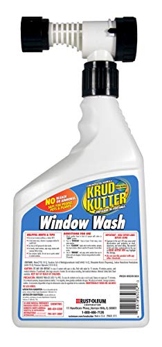 Krud Kutter Window Wash Cleaner, 32 oz, Streak Free Glass Cleaner for Windows, Mirrors and Glass Surfaces, Removes Dirt, Dust and Grime, Indoor and Outdoor Use - size: 32 Ounce (Pack of 1)