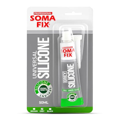 Gray Silicone Caulk - Easy Squeeze Caulking Tube, Silicone Sealant for Wood, Kitchen, Bathroom, Sink, Windows - Multi Purpose & Waterproof - 1.7 fl. oz (Gray) - color: Gray