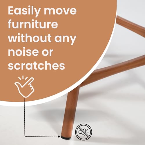 Gadgetime USA Nail On Furniture Glides for Chairs & Tables - 1 Inch, 16 Pack - Chair Leg Floor Protectors for Hardwood Floors & Carpets-Furniture Pads for Dining Chair & Cabinets