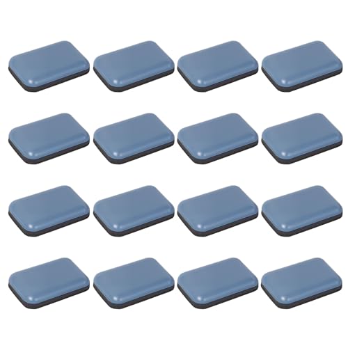 Chair Sliders, 16Pcs Self-Stick Furniture Sliders for Carpets Rectangle 1.4" x 1" Furniture Glides Heavy Duty Adhesive Movers Premium Chair Leg Floor Protectors Slide Effortlessly Protect Floors - size: 1.4" x 1"