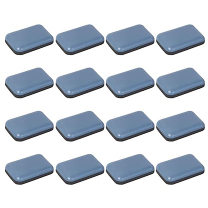 Chair Sliders, 16Pcs Self-Stick Furniture Sliders for Carpets Rectangle 1.4" x 1" Furniture Glides Heavy Duty Adhesive Movers Premium Chair Leg Floor Protectors Slide Effortlessly Protect Floors - size: 1.4" x 1"