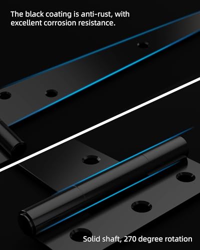 Fence Gate Frame Kit with 10 inch Heavy Duty Hinges, Gate Corner Brace Bracket Heavy Duty Kit, Fence Gate Kit, Gate Hardware for Wooden Fences,Driveway Gates,Shed Doors. Barn Door Lock Latches 1PC - size: 10 Inch
