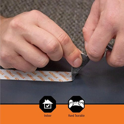 Gorilla® Max Strength Mounting Tape, Double-Sided, Instant Hold, Permanent Bond with Reinforced Strength, 1 inch x 60 inches, Black (Pack of 1) - size: 60 inches, style: 1 - Pack
