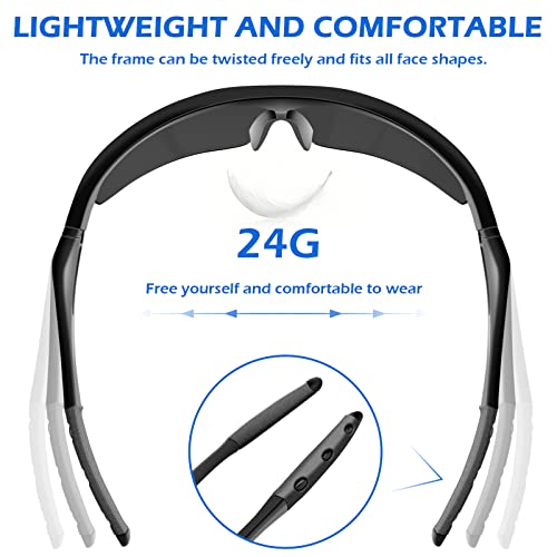 OXG 6 Pack Tinted Safety Glasses for Men Women, Safety Goggles ANSI Z87.1 Protective Eyewear Scratch Resistant Eye Protection - color: Grey