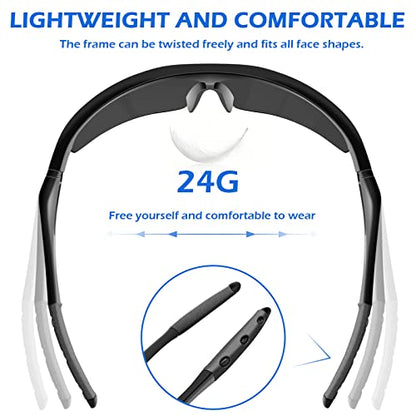 OXG 6 Pack Tinted Safety Glasses for Men Women, Safety Goggles ANSI Z87.1 Protective Eyewear Scratch Resistant Eye Protection - color: Grey