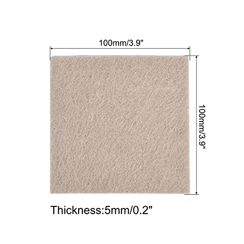 uxcell Felt Furniture Pads Self Adhesive Square Furniture Felt Pads, Anti Scratch Floor Protectors for Furniture Legs Hardwood Floor 3.9 Inch x 3.9 Inch Beige 16pcs - size: 3.9 Inch x 3.9 Inch