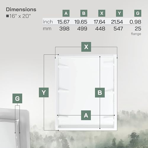 Vent Systems Access Panel for Drywall 16 x 20 Inch - Wall Hole Cover Plate - Metal Access Door with Handle - Plumbing Access Panel for Drywall - Service Shaft Crawl Space Door - Wall Access Panel - size: 16" x 20"