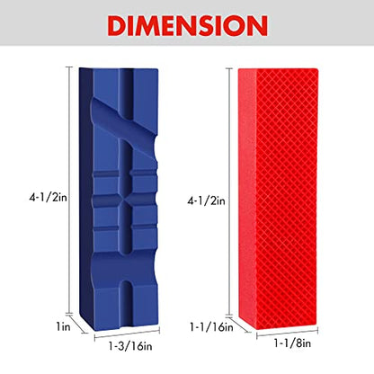 WORKPRO 2-Pair 4-1/2" Vise Jaw Pads, Magnetic TPU Vise Jaw Protective Covers, 1 Multi-Groove Jaw Pads Set and 1 Standard Waffle Surface Jaw Pads Set - style: 4.5"