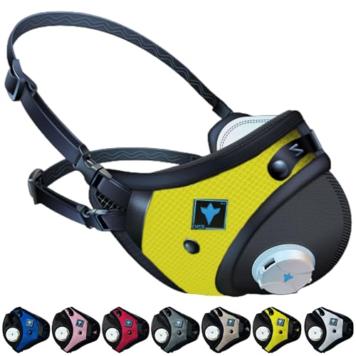 RZ Mask RZM3 - Patented Dust Mask w/ 99.8% Carbon Filtration, Anti Fogging, 360° Seal with 3 Straps, 50% Better Breathability - color: Yellow, size: Small