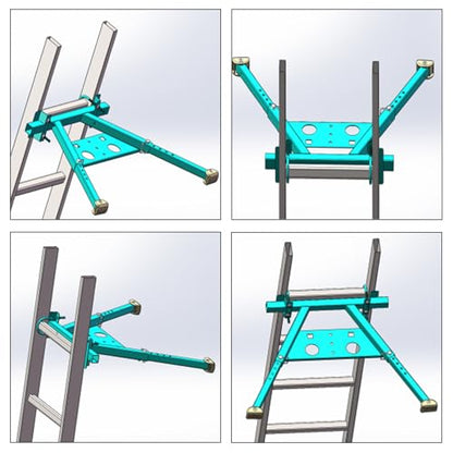 Ladder Stabilizer for Roof Gutter,Ladder Standoff for Roof,Wall Standoff,Solid and Reliable Easy to Use,380 Lbs Weight Rating - size: 17.5x27x31"