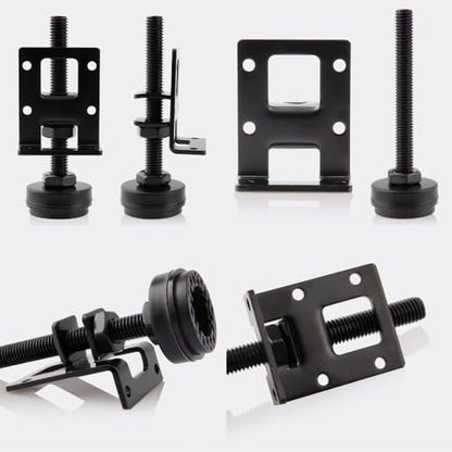 4 Sets Heavy Duty Leveling Feet, Black Furniture Levelers Leg, Adjustable Load Levelers Foot, Leveler for Workbench Cabinet Pool Table Bench Machine Cabinet Feet (Pack of 4, Black) - color: Black