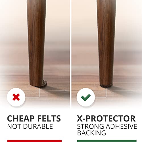 X-PROTECTOR Felt Furniture Pads - 56 PCS 3/4" Floor Protectors for Chair and Furniture Feet - Protect Your Hardwood Floors! (Brown, Round) - size: 3/4" 56 Brown, Round