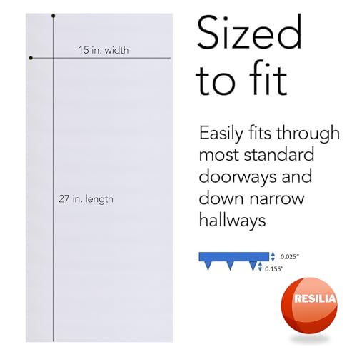 RESILIA Low-Pile Carpet Runner - Non Slip Carpet & Rug Protection, Washable Clear Vinyl Floor Runners, 27 Inches Wide x 15 Inches Long, Made in The USA - size: 2'3" x 1'3"