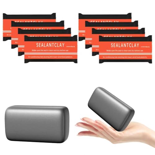 Quick Mending Mud & Waterproof Gray Sealant Putty (Pack of 8) - Ideal for Sealing: Air Conditioning Gaps, Wall Holes, and Drain Pipe Connections，Duct Seal Repair Sealing Clay. - color: 8 pack of 30g gary