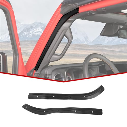 JeCar Front Door Seal Weatherstrip Compatible with Jeep Wrangler JL & Gladiator JT Accessories 2024 2025 2026, Waterproof Rubber Door Seal Strip Kit