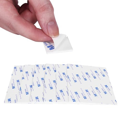 100 Pcs Double Sided Foam Tape Heavy Duty Mounting Tape, Waterproof,Removable,Sticky Pad for Car, Home, Office Decor,26 x 26 x 2mm, (White Square)