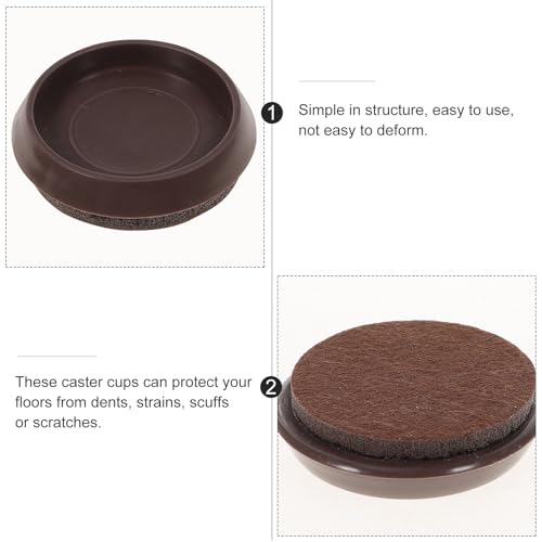 10pcs Fixed Caster Cup, Wheel Stopper, Furniture Pads for Hardwood Floors Furniture Protector, Chair Pads, Bed Stoppers, Floor Protectors for Chairs, Non-Slip Furniture Pads Caster Cups (Pack of 2) - size: 5.5X5.5cm (Pack of 2)