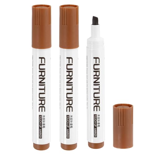 uxcell Furniture Markers Touch Up, 3pcs Furniture Repair Kit Wood Filler Sticks Wood Markers for Scratches Wooden Floor Table Cabinet Laminate Frames, Maple - color: Maple