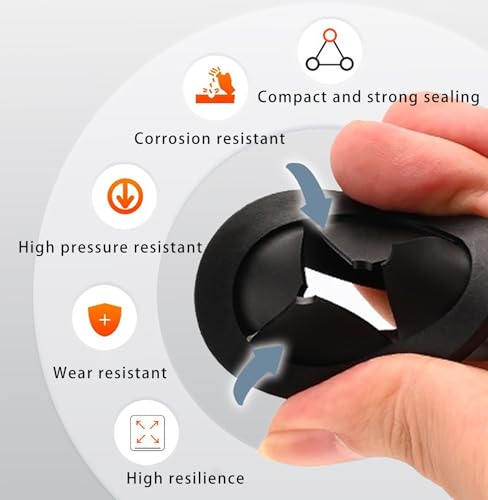 1-1/4 Inch Cable Grommet (32mm)– 8 Pcs Flexible Rubber Cable Hole Plugs for Power Supply Cabinets, Machinery Boxes (Black) - size: 8pcs 1-1/4"(32mm)