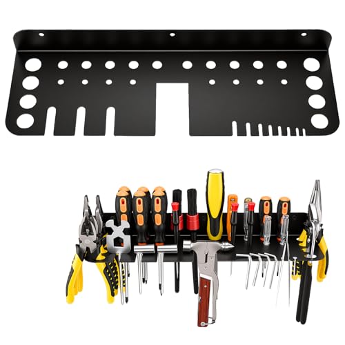 Screwdriver Organizer, Pliers Rack, Hammer Holder, Heavy Duty Wall Mounted Tool Storage Rack, Hand Tools Organizer, Metal Organizer for Garage Workshop, Garage Tool Organizer Wall Mount