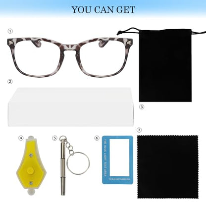 Blue Light Glasses Woman Blue Light Blocking Glasses Mens Blue Light Glasses for Girls Computer Gaming - color: Leopard, size: 1pc