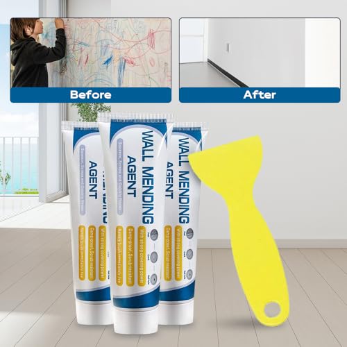 Efficient Drywall Repair Kit with Scraper, 2026 New Wall Mending Agent, Multi Functional Wall Filler for DIY, Portable Drywall Patch Kit for Home Improvement (3)