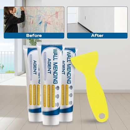 Drywall Patch Repair Kit: Wall Mending Agent for Holes & Cracks - Wall Repair Paste for Nail Holes, Dents & Small Damage (2 PCS) - color: 2 PCS