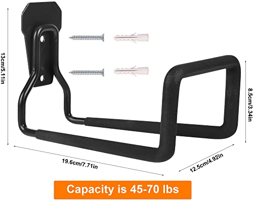 PeoMev 2pcs Heavy Duty Hose Hanger Garden Hose Storage Black Water Hose Holders for Outside Wall Mount Garden Hose Reel Hose Stand - color: 2pcs Black