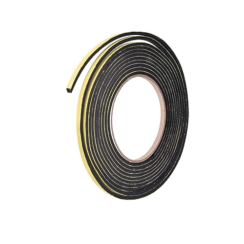uxcell Sealing Foam Tape 5mm Wide 3mm Thick 4m/13ft Long, Self Adhesive Weather Strip for Window Door Insulation - size: 5mmx3mmx4m