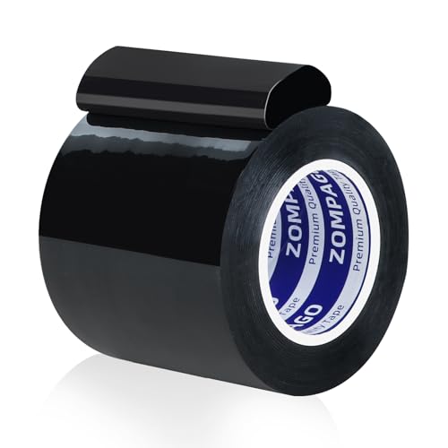 ZOMPAGO Black Duct Tape Heavy Duty, 2.4in x 66FT, Tearable Strong Adhesive Waterproof Seal Tape for Indoor Outdoor Use, Multi Purpose for Packaging, Bundling, Repairs, Carpet Seaming, Crafts - color: Black, size: 2.4in x 66FT