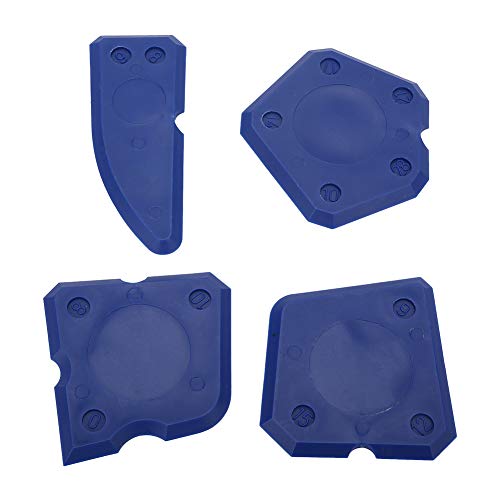 Caulk Remover Tool, Silicone Caulking Tool 4 Pieces Silicone Finishing Tools Caulking Tools Caulking Tool Kit Caulking Tool Set for Silicone Sealant Grout Finishing Sealing