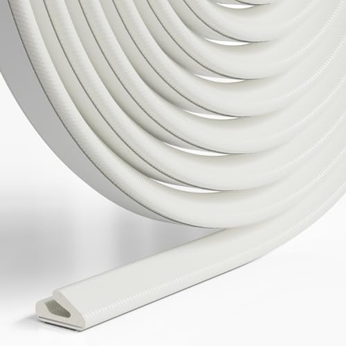 Weather Stripping Door Seal Strip for Door Frame,Window Insulation for Winter,Exterior Doors Soundproofing Gap Filler,Window Sealer Weather Stripping,Foam Windows Draft Stopper (White,33Ft) - color: White, size: 33Ft