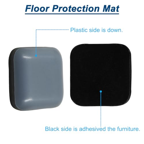 Bivethoi 20 Pcs Furniture Glide Square,Self-Adhesive Sliders Pads Magic Sliders Floor Protectors Sofa Glides for Wood, Ceramic Tile Floor(20 * 20mm) - size: 3/4", Square