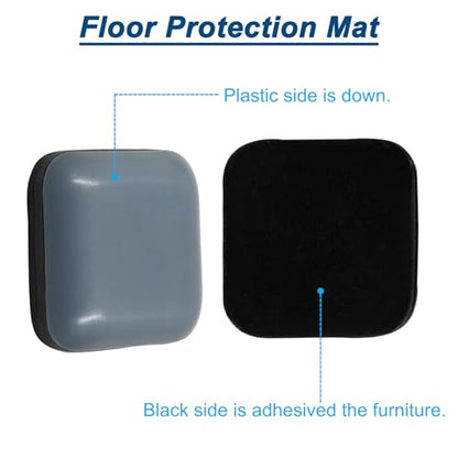 Bivethoi 20 Pcs Furniture Glide Square,Self-Adhesive Sliders Pads Magic Sliders Floor Protectors Sofa Glides for Wood, Ceramic Tile Floor(20 * 20mm) - size: 3/4", Square