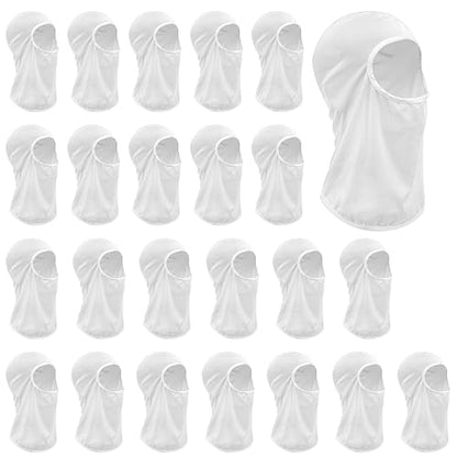 24 Pcs Painters Spray Socks, White Stretch Head Socks for Painting, Dust Hood Snug Soft Mask for Men Women, Unisex Protective Cover