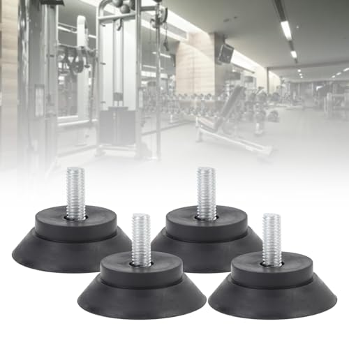 Furniture Rubber Feet Floor Protector, 4pcs Anti Slip Suction Cup Feet for Fitness Equipment, Chairs, Table Legs, Screw Fixation Suction Cup Rubber Feet with Screw