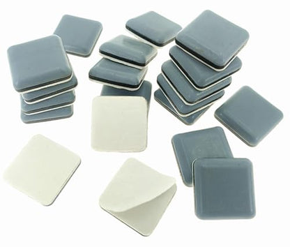 ALIMITOPIA 20pcs Furniture Glide Stick-on Teflon Chair Kitchen Appliances Slider Bumper Self-Adhesive Pad Floor Protector for Hardwood Tile or Marble Floor(Square;1.2 inches) - size: Square 30mm