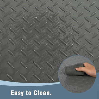 Anti Fatigue Mats Industrial 3' x 5' 15/16" Thick Ergonomic Standing Mat Commercial Kitchen Mat Heavy Duty Diamond Plate Shop Floor Mat Helps Relieve Back and Leg Soreness, Grey - size: 3' x 5'