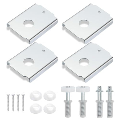 Bifold Door Repair Kit for 1-3/8 in Wood Doors, Includes N7192 Bi-Fold Door Repair Bracket & N7266 Top Pivot with Guide Wheel, Folding Closet Door Hardware Replacement