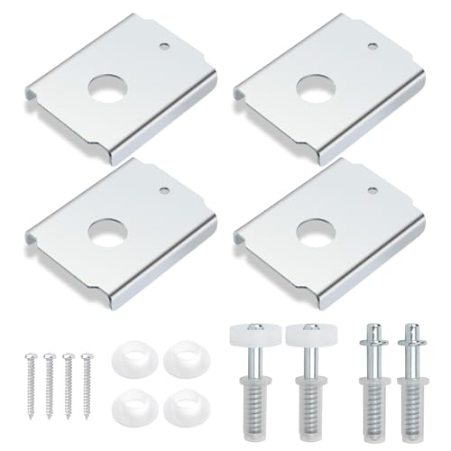 Bifold Door Repair Kit for 1-3/8 in Wood Doors, Includes N7192 Bi-Fold Door Repair Bracket & N7266 Top Pivot with Guide Wheel, Folding Closet Door Hardware Replacement