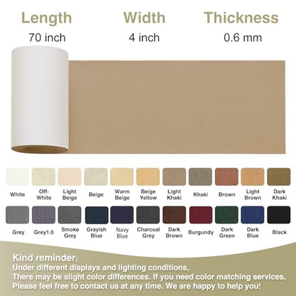 Gheeidau Canvas Repair Tape 4×70 Inch Waterproof Self-Adhesive Fabric Repair Patch for Repairing Boat Covers,Tents,Patio Umbrellas,Car Seats,Luggage,Sofas.(Light Khaki) - color: Light Khaki