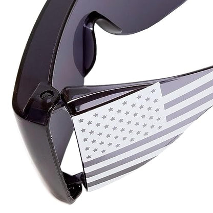 Calabria 3000 Fitover Safety Glasses with Uni-Lens – [Smoke Grey USA] Wrap Around Eye Protection | Anti-Fog Scratch Resistant | Protective Eyewear - color: Smoke Grey Usa