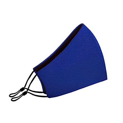 Washable Face Mask with Non-Adjustable Ear Loops & Nose Wire - color: Solid - Royal Blue