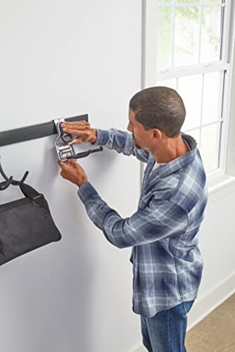 Rubbermaid FastTrack Garage Storage System Tool Hanging Kit, Wall Mount Holder for Garden Lawn Tools/Garage/Home Organization - size: 2 Rails, 4 Hooks