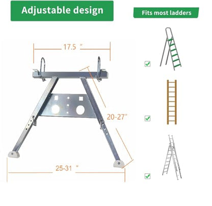 Ladder Stabilizer for Roof Gutter,Ladder Standoff for Roof,Wall Standoff,Solid and Reliable Easy to Use,380 Lbs Weight Rating - size: 17.5x27x31"