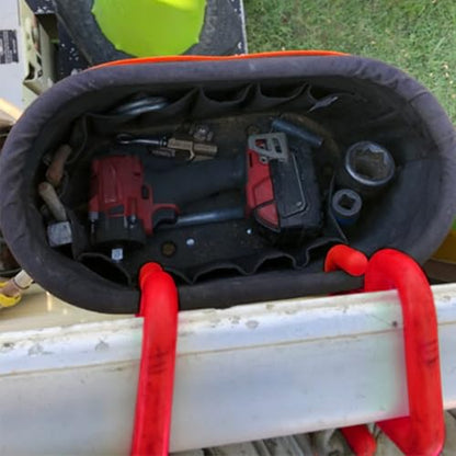 CNQLIS 2 Pack Red Bucket Hooks, Lineman Bucket Tool Holder Fits 3" Bucket Lip, Hooks for Aerial Baskets, Attach Tool Bags or Aprons, 40lbs - size: 3 Inch