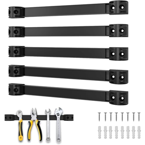 12" Magnetic Tool Holder, 5 Packs Storage Strips Tool Magnet Bar PVC Coated for Garage Organizer Mounted Hanging Strip,Heavy Duty of Magnetic Holder Easy to Install - style: 12IN-5 PACK