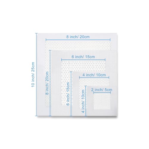 Dry Wall Patch Kits, 16 PCS Self-Adhesive Drywall Repair Kit of 2/4/6/8 Inch, Sturdy & Easy to Use for Wall Repair