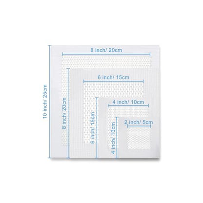 Dry Wall Patch Kits, 16 PCS Self-Adhesive Drywall Repair Kit of 2/4/6/8 Inch, Sturdy & Easy to Use for Wall Repair