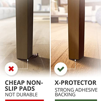 X-PROTECTOR Non Slip Furniture Pads – 24 Premium Furniture Grippers 1 1/2"! Best SelfAdhesive Rubber Feet Furniture Feet – Ideal Non Skid Furniture Pad Floor Protectors – Keep Furniture in Place! - size: 24 Square 1.5"